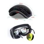 Ski / Snowboard and Other sports goggles, unisex, universal size, black frame - black lens, NN99
